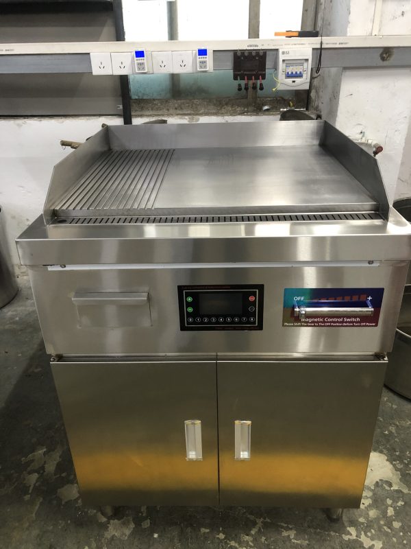Powerful 8000W Induction Griddle with Storage Cabinet – Perfect for Busy Kitchens